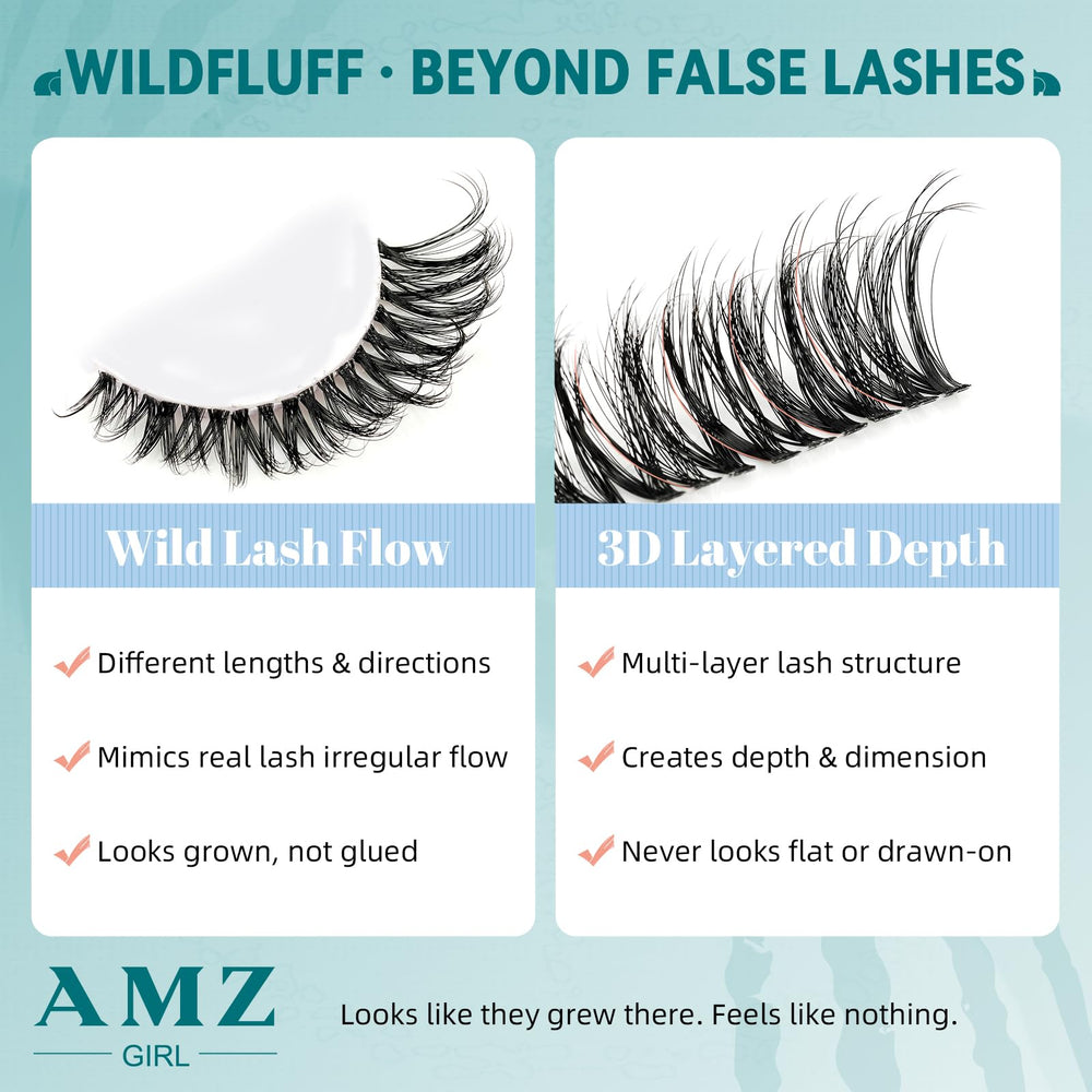 AMZGIRL LASH thin clear band detail for invisible blending benefit