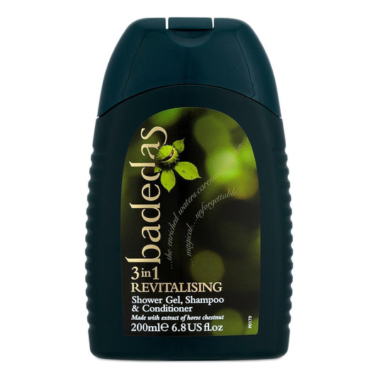 Badedas Revitalising Shower Gel bottle pouring for a refreshing cleanse