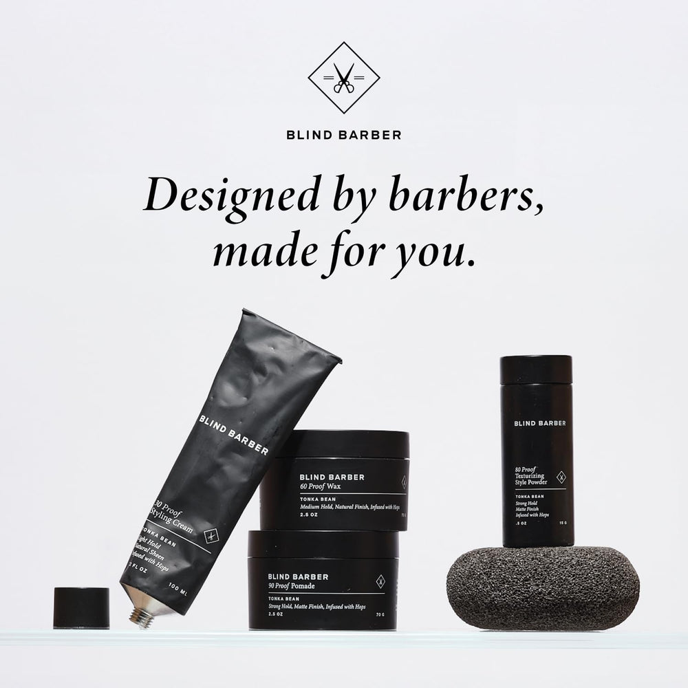 Blind Barber Lemongrass Tea Conditioner packaging emphasizes clean ingredients and citrus scent.