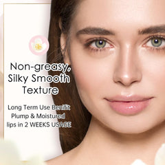 Catkin PH-activated color change reveals a natural pink tint on lips.