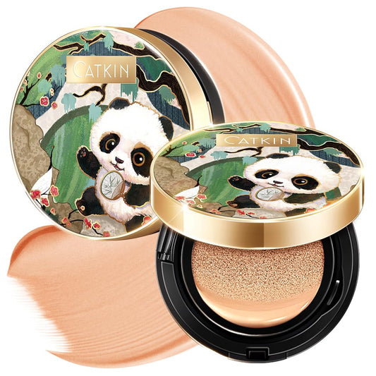 Catkin Panda Land cushion compact with portable, all-day coverage