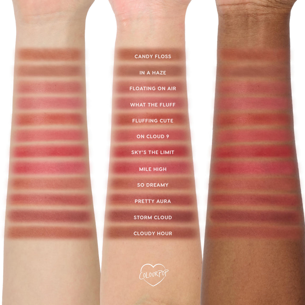 ColourPop Cloud Whip Hyaluronic Acid hydrates lips for comfortable color.