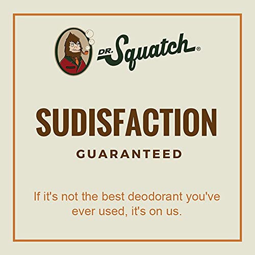 Dr. Squatch label branding showing pine tar notes.