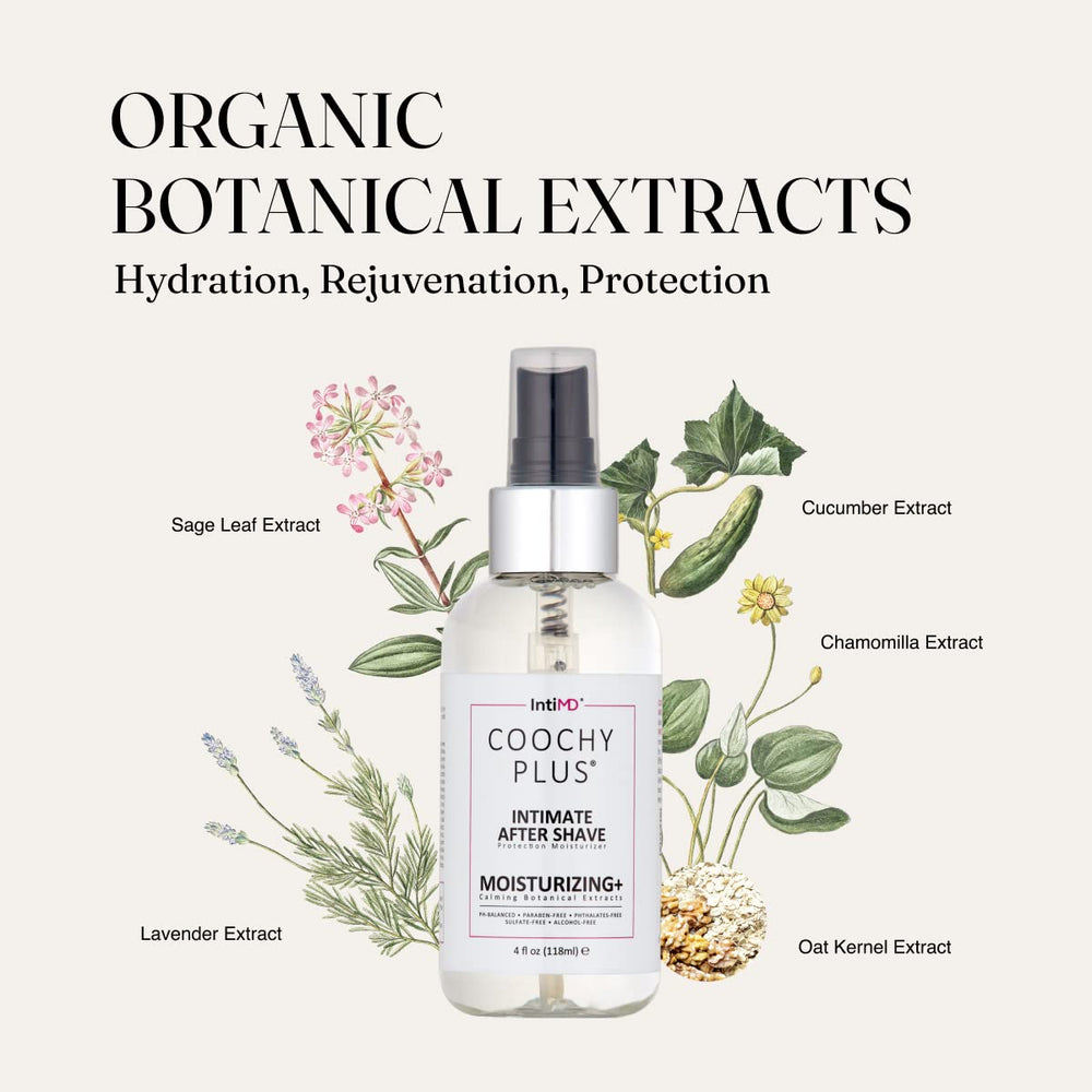 IntiMD Coochy Plus Jojoba oil bottle nourishes skin
