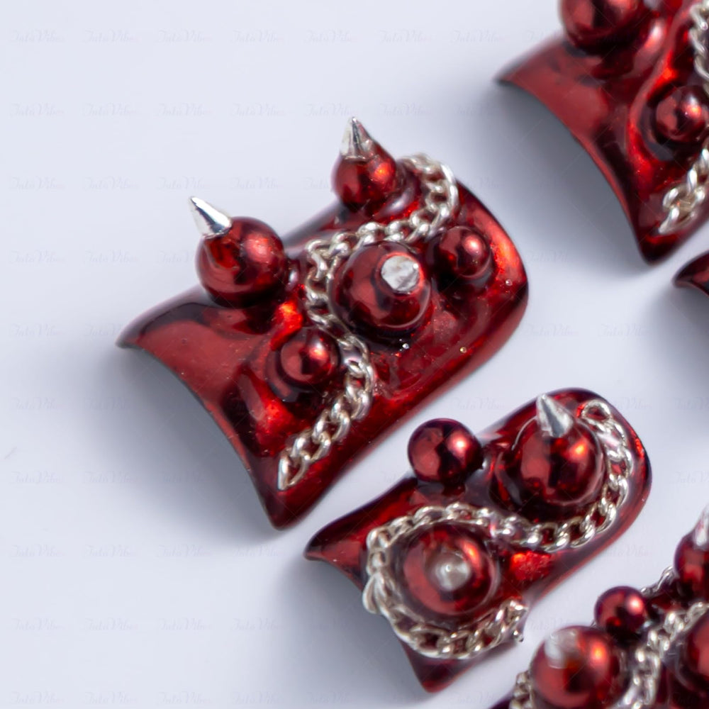 IntoVibes reusable press-on nails for easy, multi-use nail art at home.