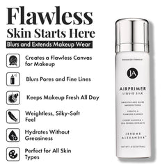 Jerome Alexander MagicMinerals AirBrush LiquidSilk Primer bottle smoothing prep for makeup.