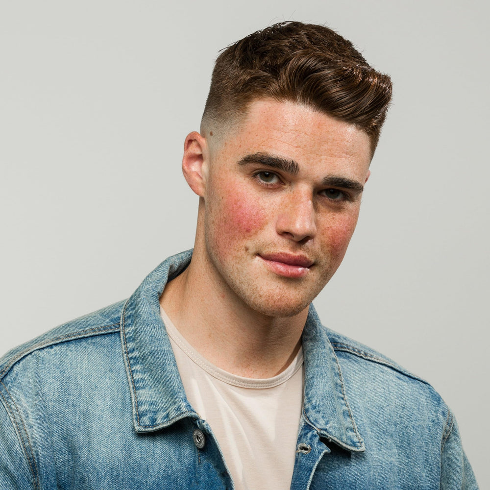 JOHNNY B. Control shown for all hair types with versatile styling options.