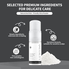 Product in use suggests oil control for longer-lasting freshness.