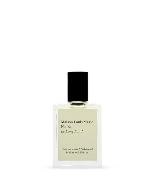 Maison Louis Marie No.02 Le Long Fond roll-on bottle for discreet, long-lasting fragrance.