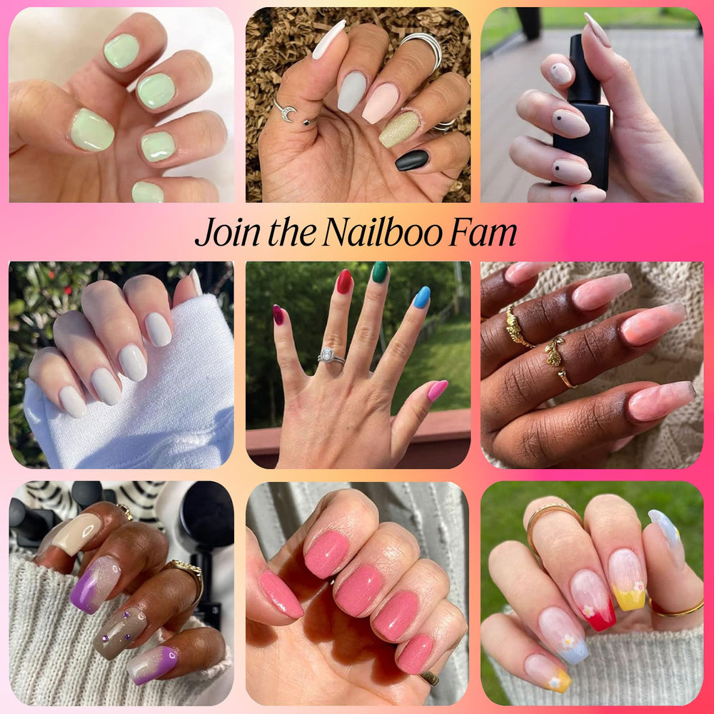 Nailboo reusable nails in kit hint at sustainable, repeat wear.