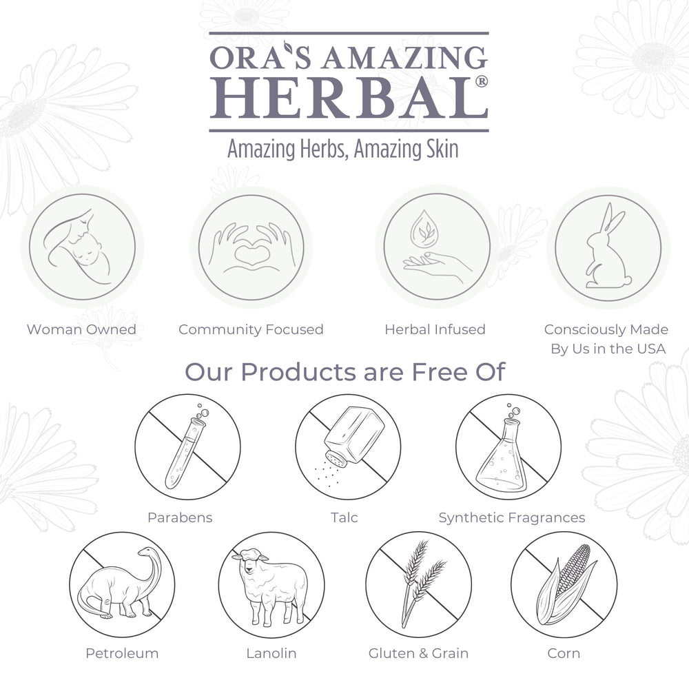 Ora's Amazing Herbal shoe refresh dust on a dusty insole.