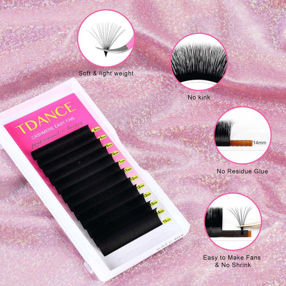 TDANCE Cashmere Easy Fan Lashes handmade and cruelty-free with mink-like softness