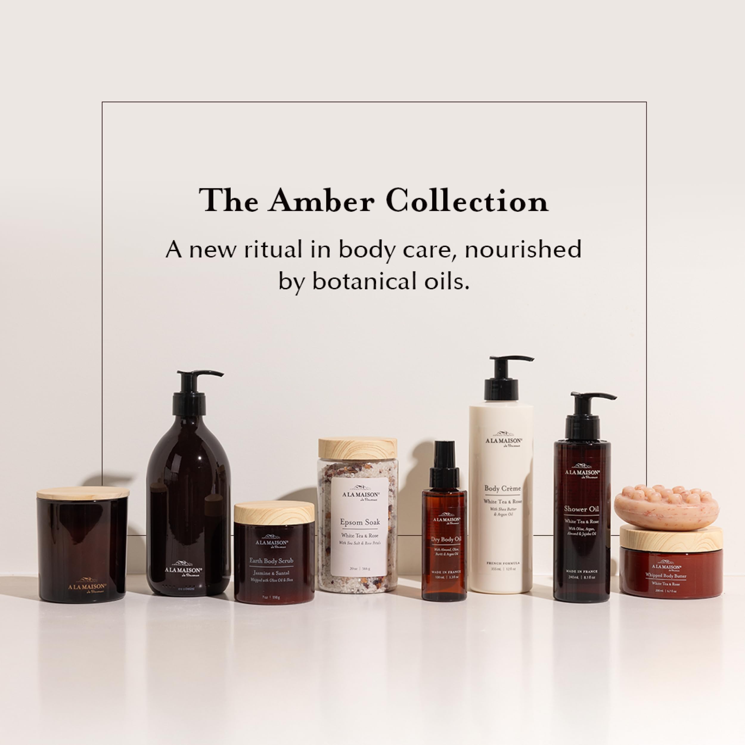 A LA MAISON Vegan and biodegradable formula fits sustainable routines.