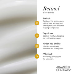 Advanced Clinicals 3-pack serum set box shows brightening, firming, and hydrating trio.