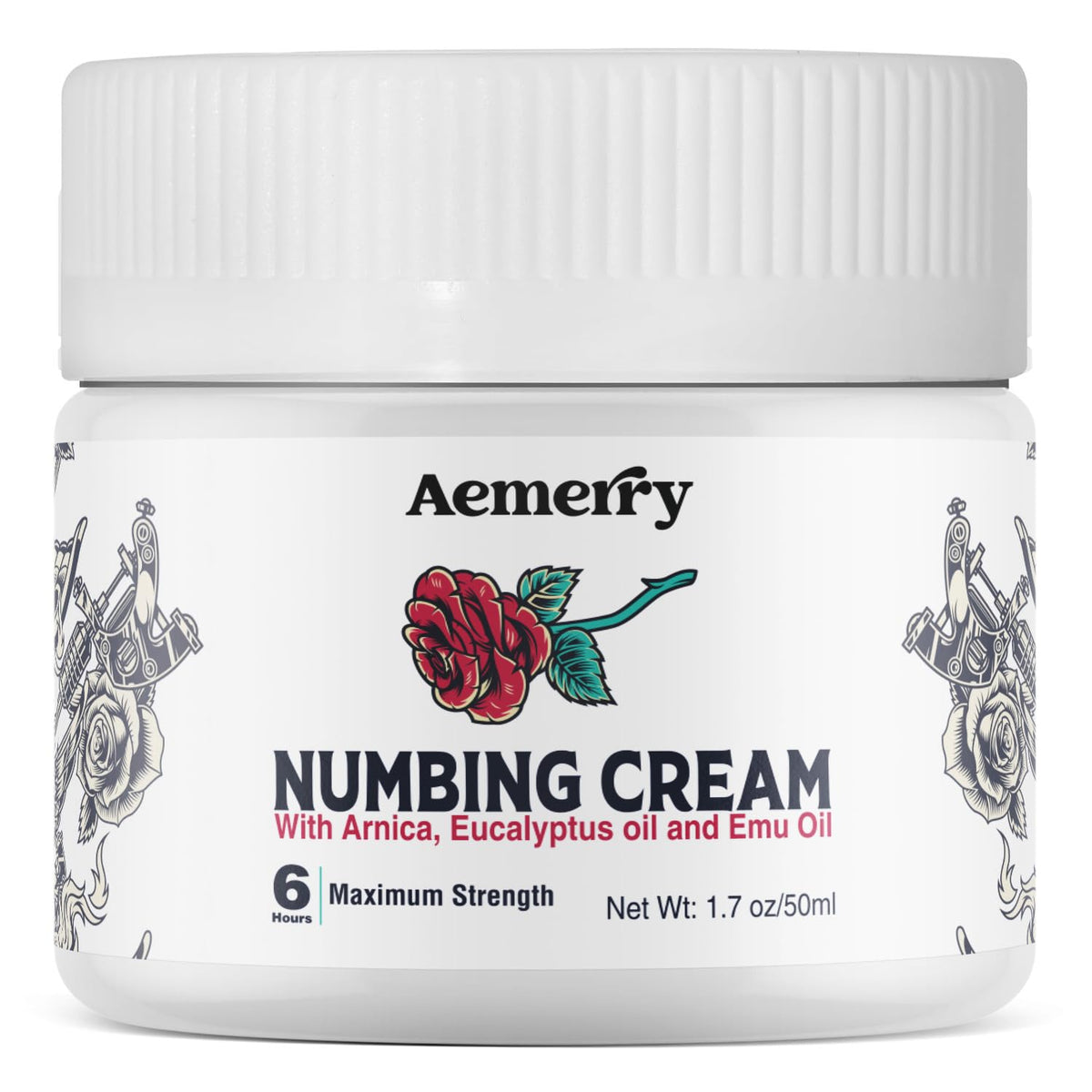 Aemerry Numbing Cream packaging for maximum-strength numbness and convenience.