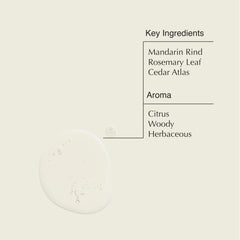 Aesop Resurrection ingredients close-up highlights citrus and herbs for a soothing aroma.