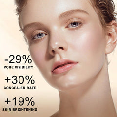 AIUEO brush and puff included for precise, easy application.