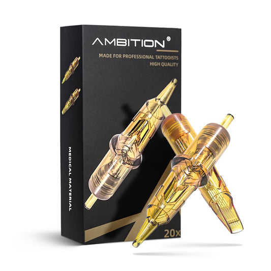 Ambition Glory 12-standard 9RM needles deliver precise lines for shading.