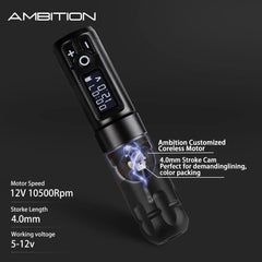 Ambition Soldier Rotary Battery Pen LED display helps monitor voltage and speed at a glance