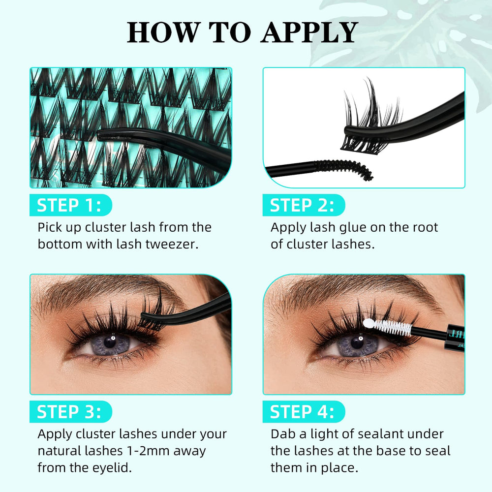 AMZGIRL LASH clusters held in hand showing size and reusable design