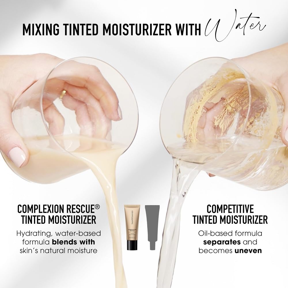 BareMinerals Complexion Rescue Ginger 06 mineral sunscreen blends with skin glow.