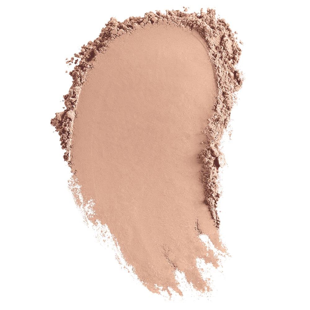 bareMinerals Original Matte loose foundation swatch demonstrating sheer-to-full coverage.