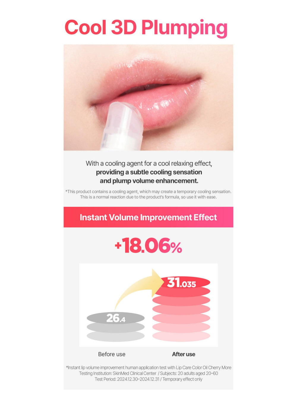 BeginS Lip Care Oil Clear forms a 24-hour moisture barrier on lips