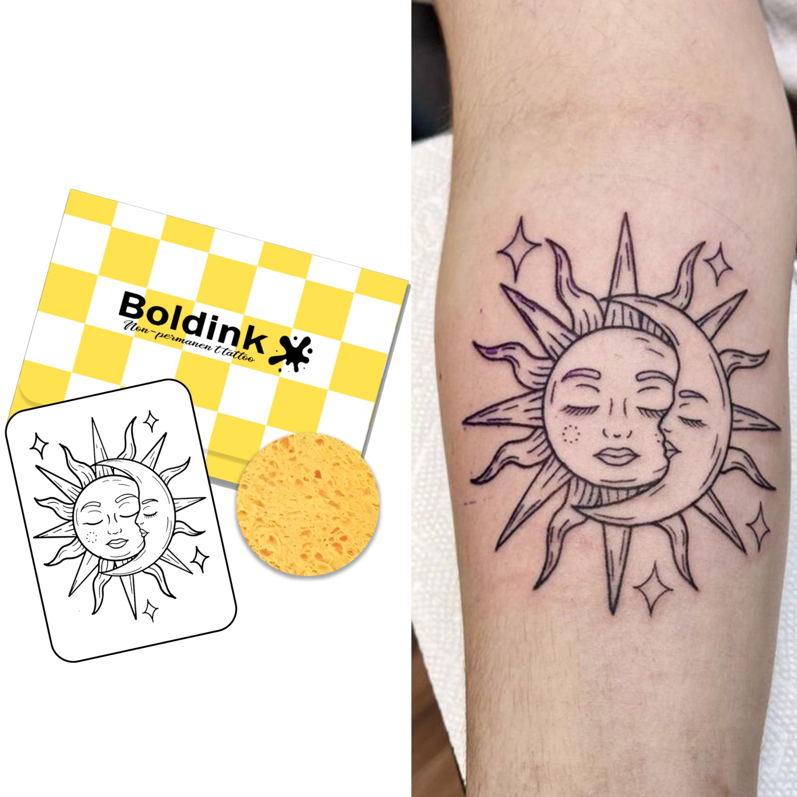 Boldink Sun and Moon 3 packaging featuring an elegant box and sponge for gifting.