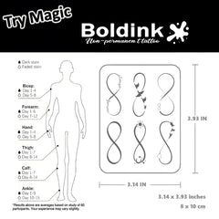 Boldink tattoos are waterproof for festivals and outdoor use.