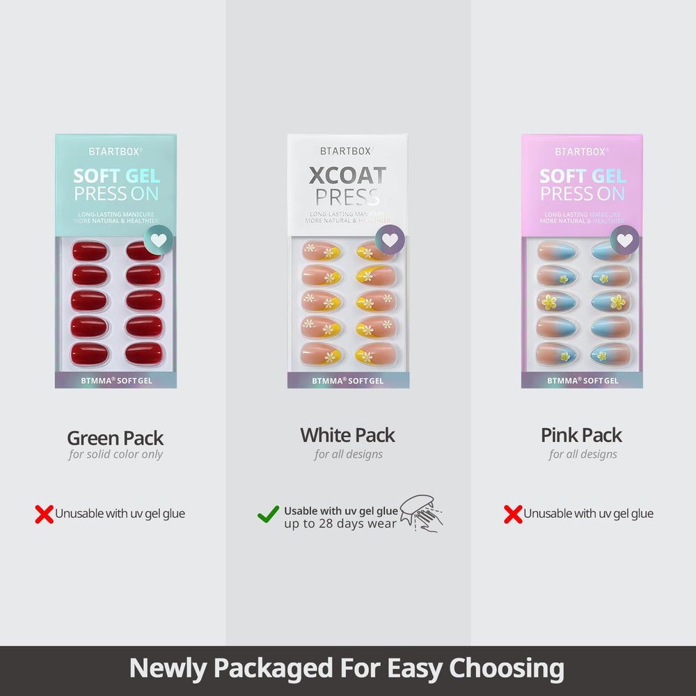 BTArtbox nail glue and adhesive tabs kit for quick, secure fit