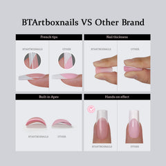 BTArtboxnails XCOATTIPS includes 160 nail tips for versatile styles