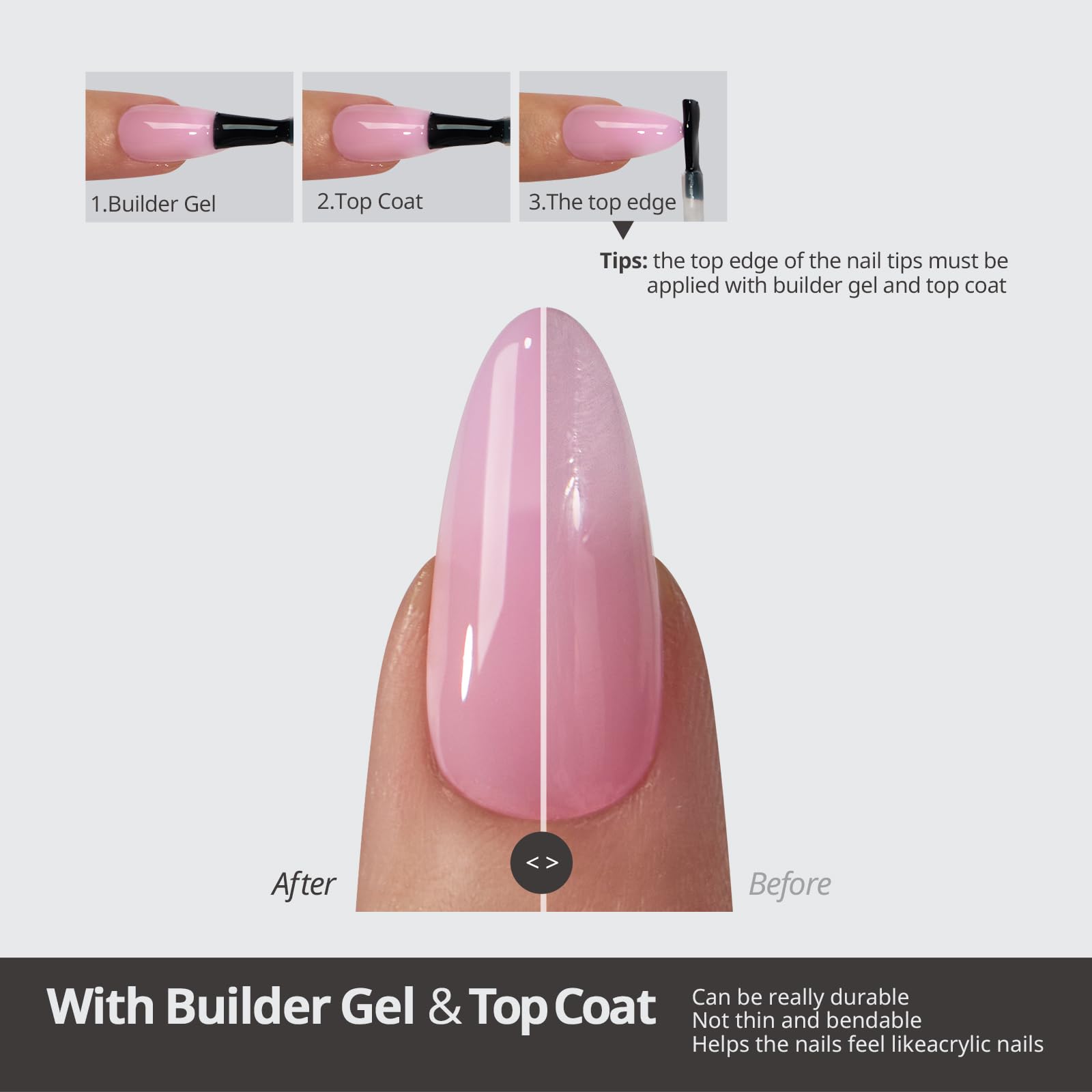 BTArtboxNails XCOATTIPS five nude shades to flatter diverse skin tones.