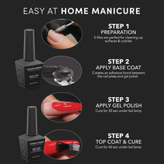 Chaun Legend gel polish prevents run-off for a neat, salon-like finish.