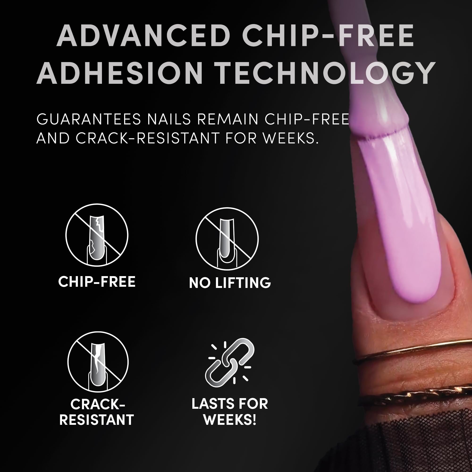 Bubble-free no-run-off formula image of Chaun Legend gel polish
