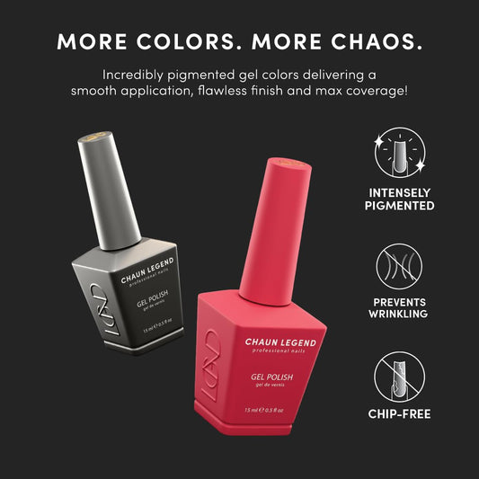 Chaun Legend mint gel polish brush application demonstrating smooth, precise coverage.