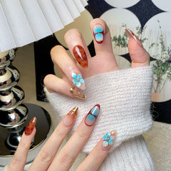 CTTHNBD easy-apply almond nails with glue for quick at-home manicure