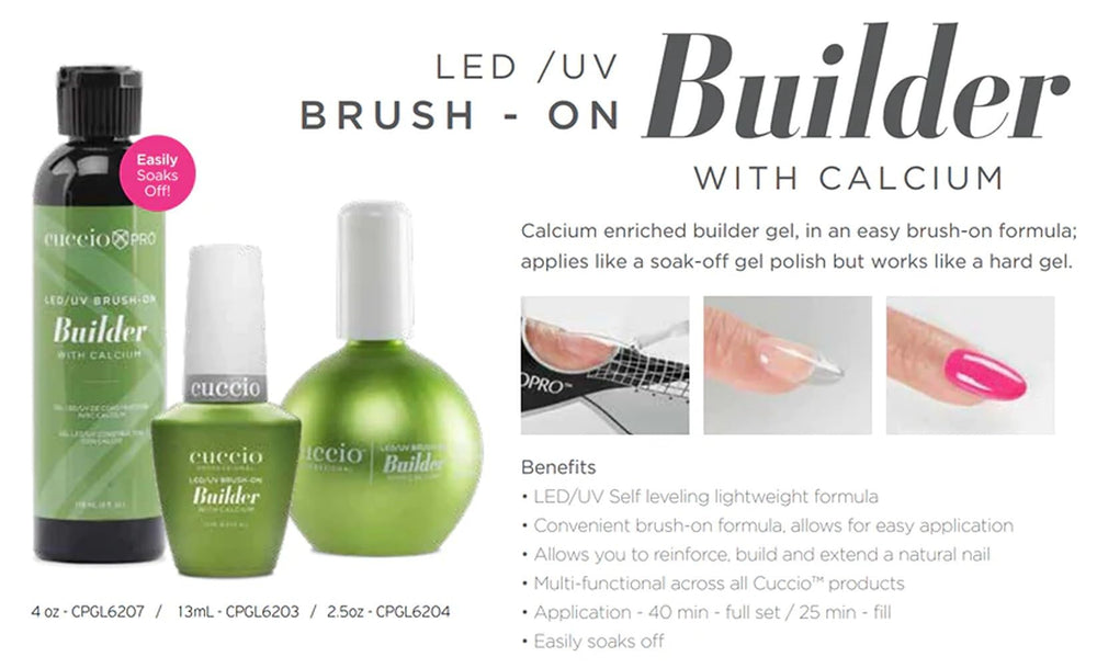 Cuccio Pro Builder Gel during soak-off removal preserves natural nails.