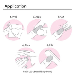 Dashing Diva Glaze dome‑fit demo highlighting snug nail coverage.