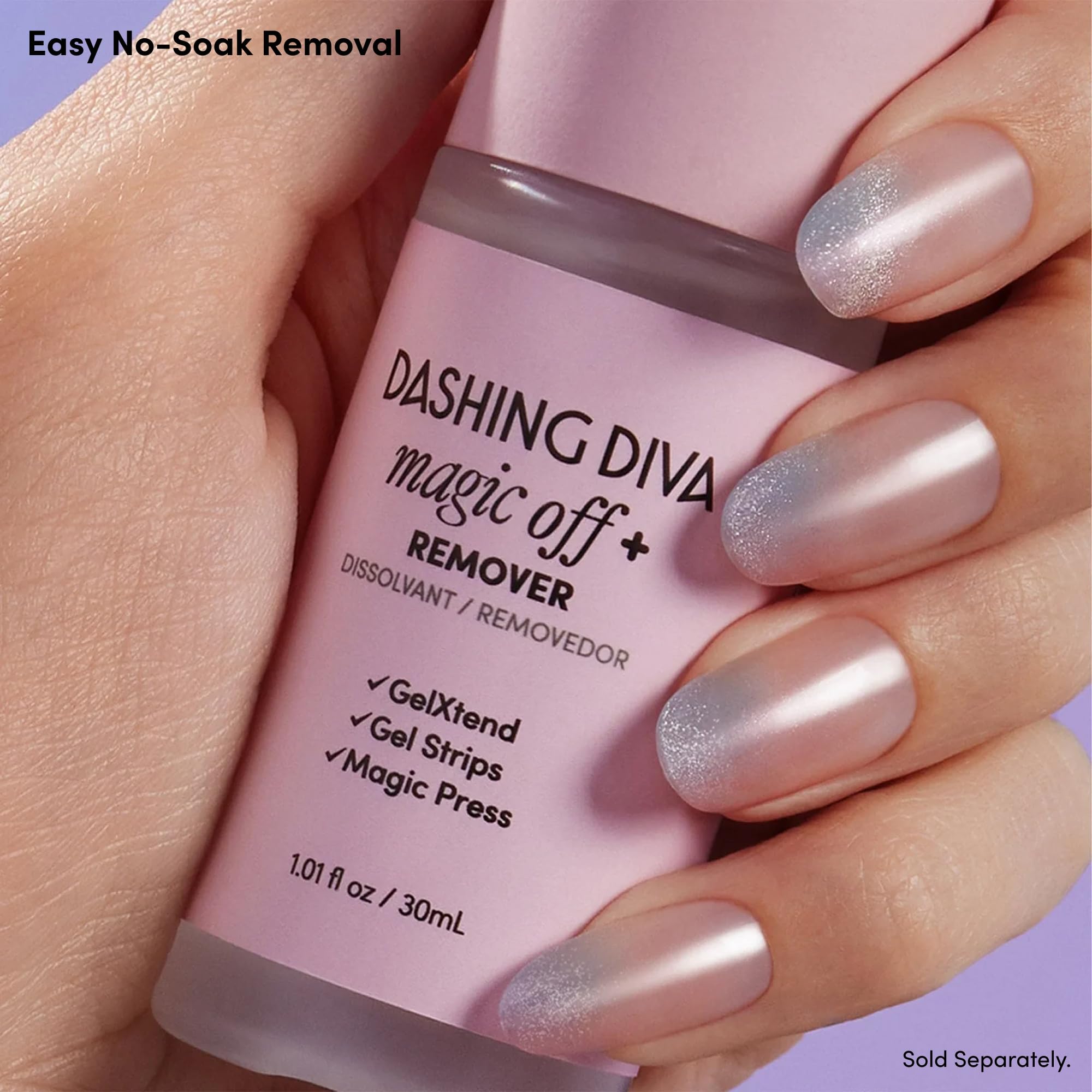 Dashing Diva glossy gel finish after application on nails