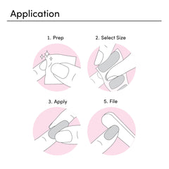 Dashing Diva prep pad and nail file included for easy prep