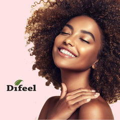 Difeel Growth & Curl Biotin Shampoo on waves showing enhanced curls.