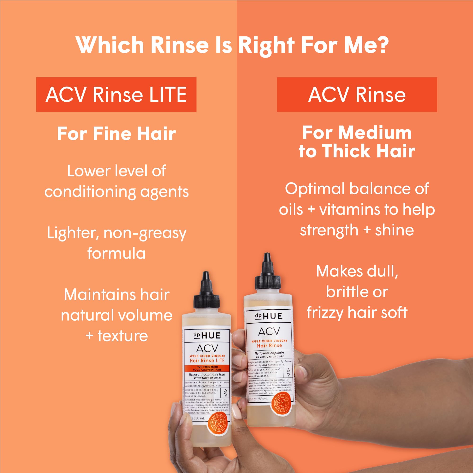 dpHUE ACV Hair Rinse Lite after-workout view shows quick refreshing use