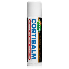 Dr. Dan's Cortibalm protective barrier suggesting shielding lips from weather