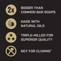 Durable lather shot from Buck Moon bar soap puck.