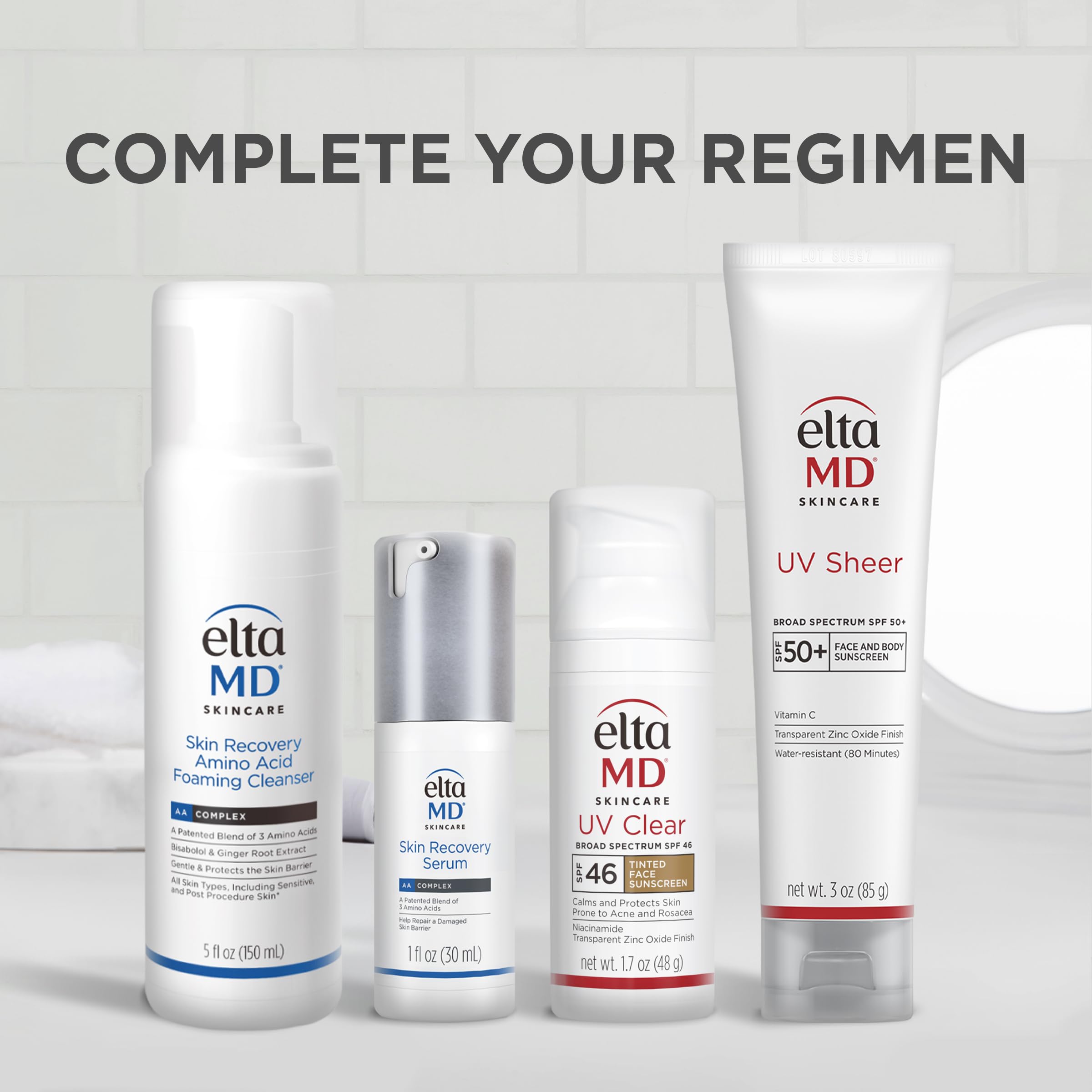 EltaMD UV Clear tinted sunscreen with zinc oxide blocks UVA/UVB rays.