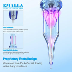 Emalla Eliot needles square-bar stability aids precision in lining tasks.