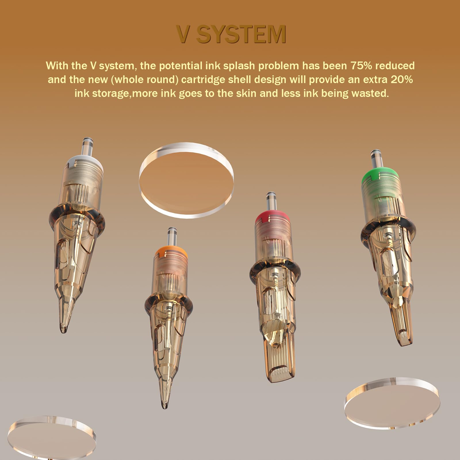 EZ Tattoo Cartridges V System shell improves visibility during use