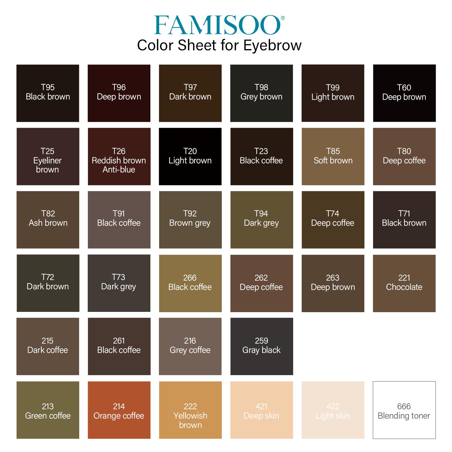 FAMISOO PMU eyebrow pigment delivers consistent formula for natural results.