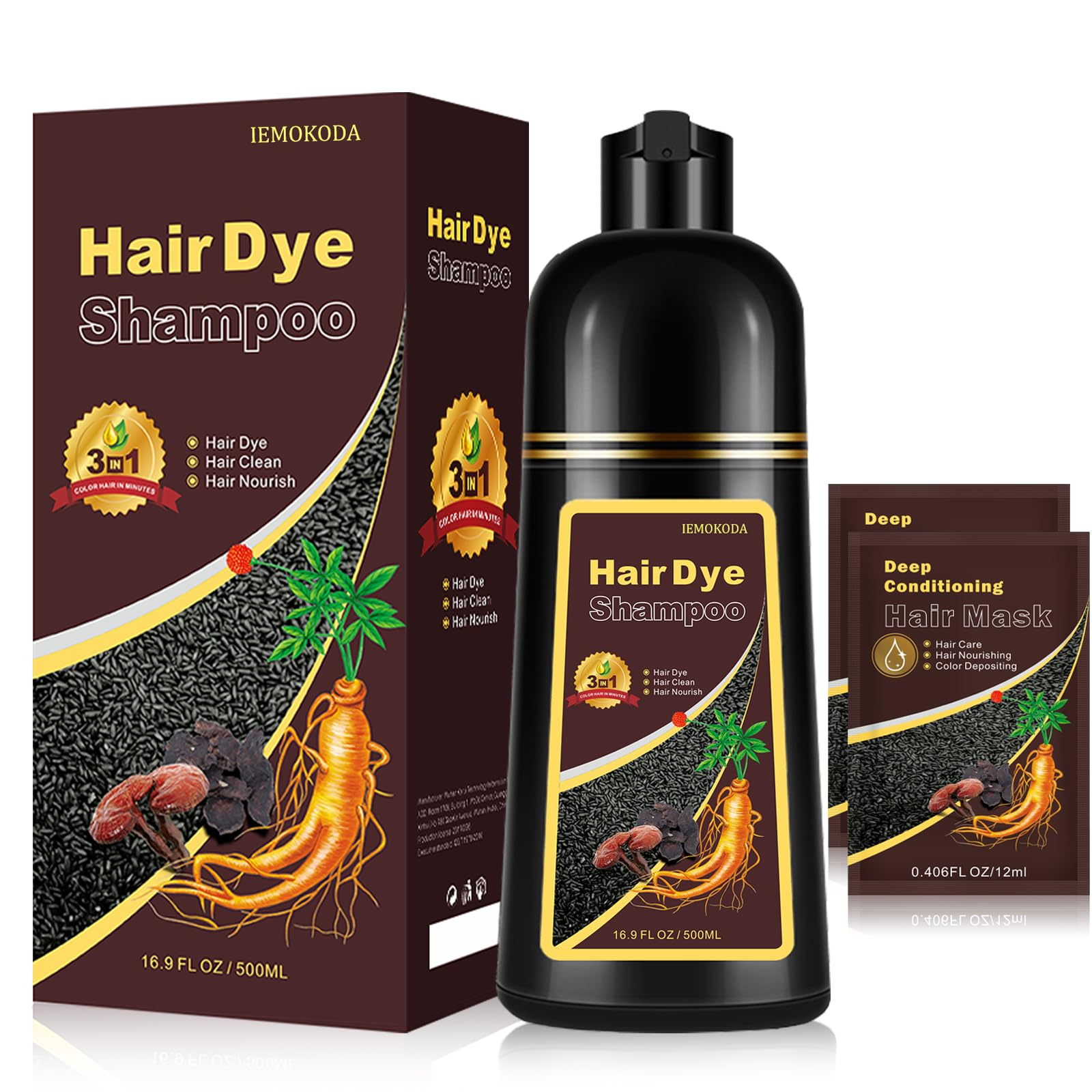 Fedulili wine red hair dye shampoo bottle front view for at-home color