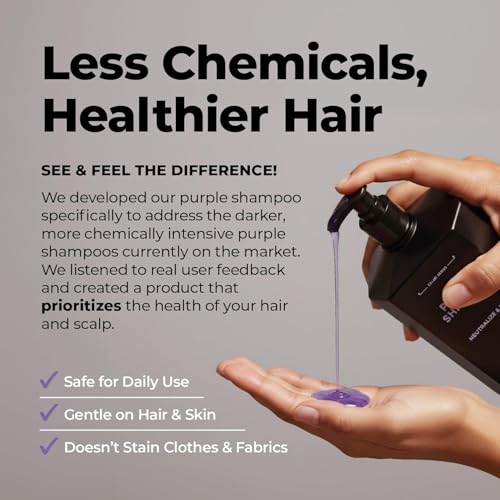 Flux Up Purple Shampoo label emphasizes oat protein for stronger color-treated hair